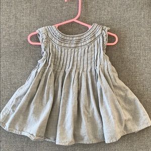 Gray linen holiday dress
